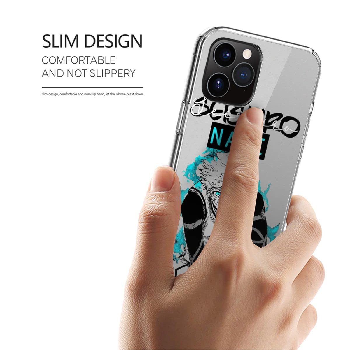 Amazon.com: Phone Case Seishiro TPU Nagi Shockproof Blue